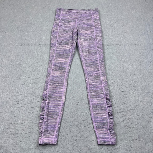 Lululemon Leggings Women's 4 Purple Space Dye Speed Tight IV Ruched Yoga W5LANS - Picture 1 of 16